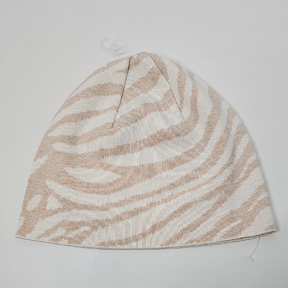 Chico's Animal Striped Knit Beanie Winter Hat